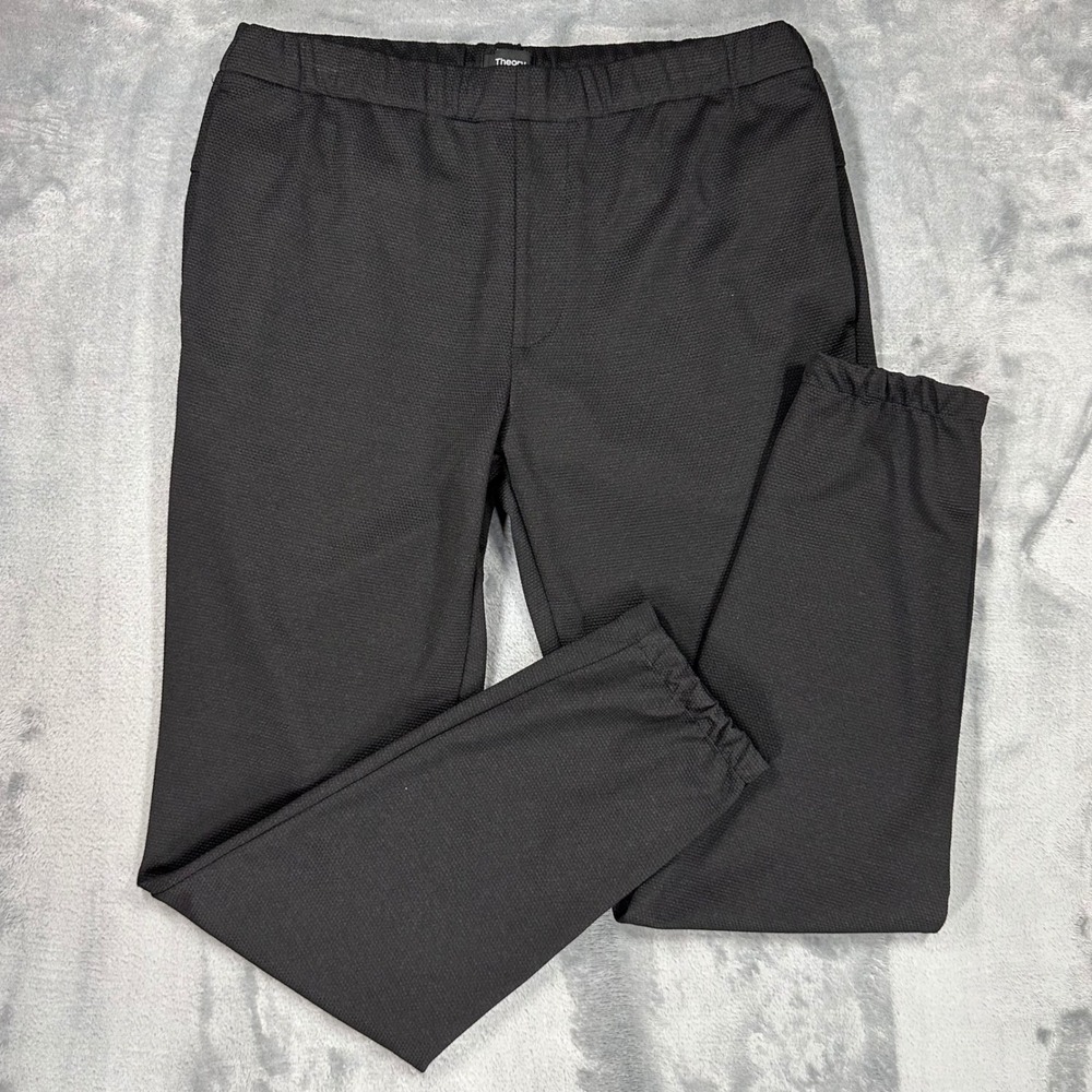 Theory Pier L Textured Ponte‎ Black Jogger Pants Mens Size Small J075212R
